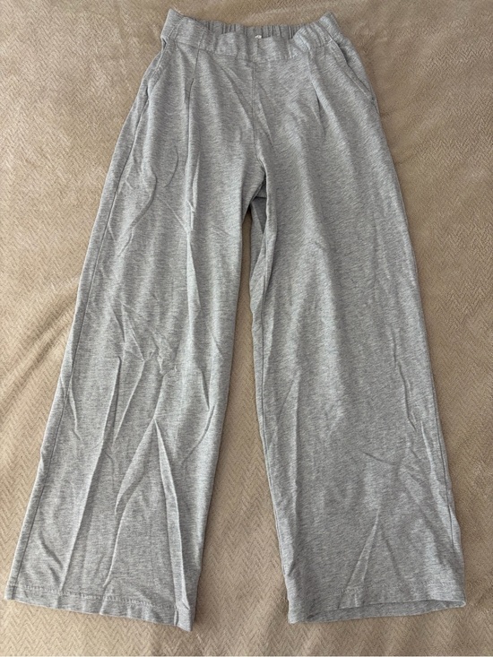 aerie Pants - aerie Heather Gray Elastic Waistband Soft Trousers